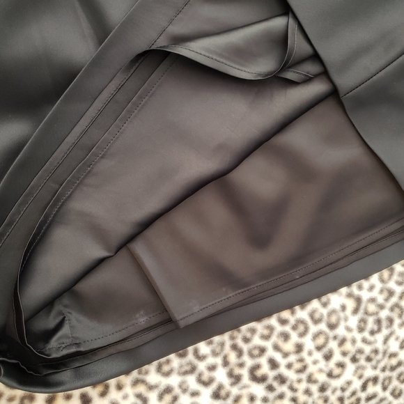 WHBM Black Satin Strapless Lined Tiered Ruffle Mini Dress, Size 8, EUC - Picture 16 of 16